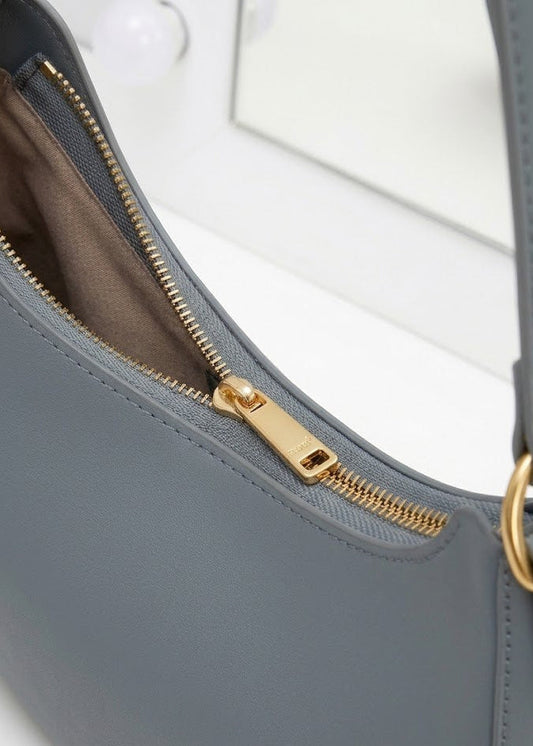 Half Moon Grey Shoulder Bag for Women