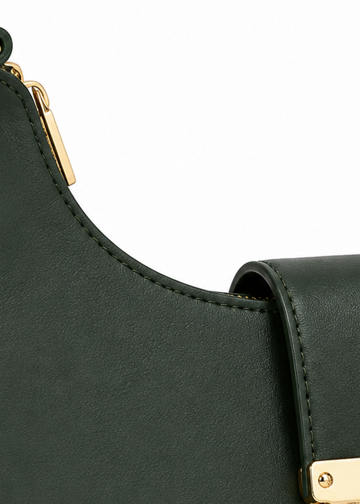 Green Moon Lock Shoulder Bag