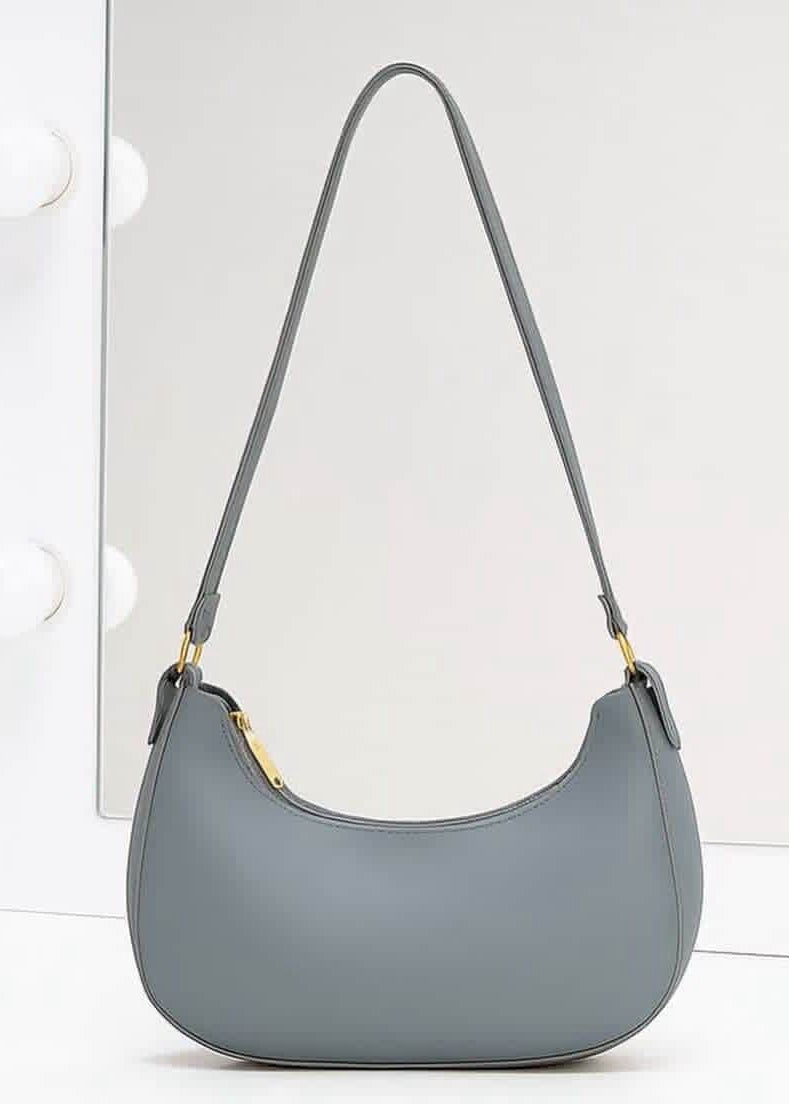 Half Moon Grey Shoulder Bag for Women